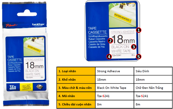 Nhãn in Brother tze-661 chữ đen, nền vàng, khổ 36mm-4