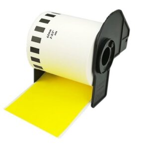 DC-22206 / nhãn in chữ đen nền vàng 62mm