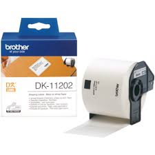 DK-11202 nhãn in cắt bế sẵn chữ đen nền trắng