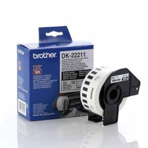 DK-22211 Nhãn in Decal dài liên tục chữ đen nền trắng