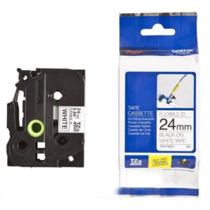 Nhãn siêu dẻo Brother TZE-FX251 / Chữ đen, nền trắng / Khổ 24MM