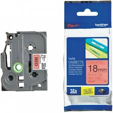 Nhãn siêu dẻo Brother TZE- FX441 / Chữ đen, nền đỏ / Khổ 18MM