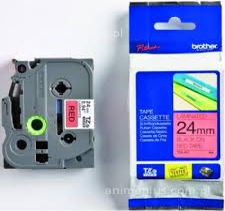Nhãn siêu dẻo Brother TZE- FX451 / Chữ đen, nền xanh đỏ / Khổ 24MM