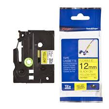 Nhãn siêu dẻo Brother TZE- FX631 / Chữ đen, nền vàng / Khổ 12MM