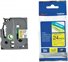 Nhãn siêu dẻo Brother TZE- FX651 / Chữ đen, nền vàng / Khổ 24MM