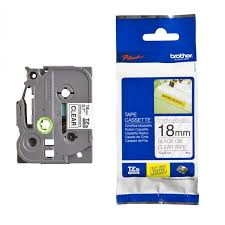 Nhãn siêu dính Brother TZE- S141 / Chữ đen, nền trong / Khổ 18MM