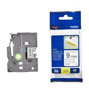 Nhãn siêu dính Brother TZE- S221 / Chữ đen, nền trắng / Khổ 9MM
