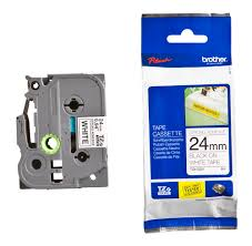 Nhãn siêu dính Brother TZE- S251 / Chữ đen, nền trắng / Khổ 24MM